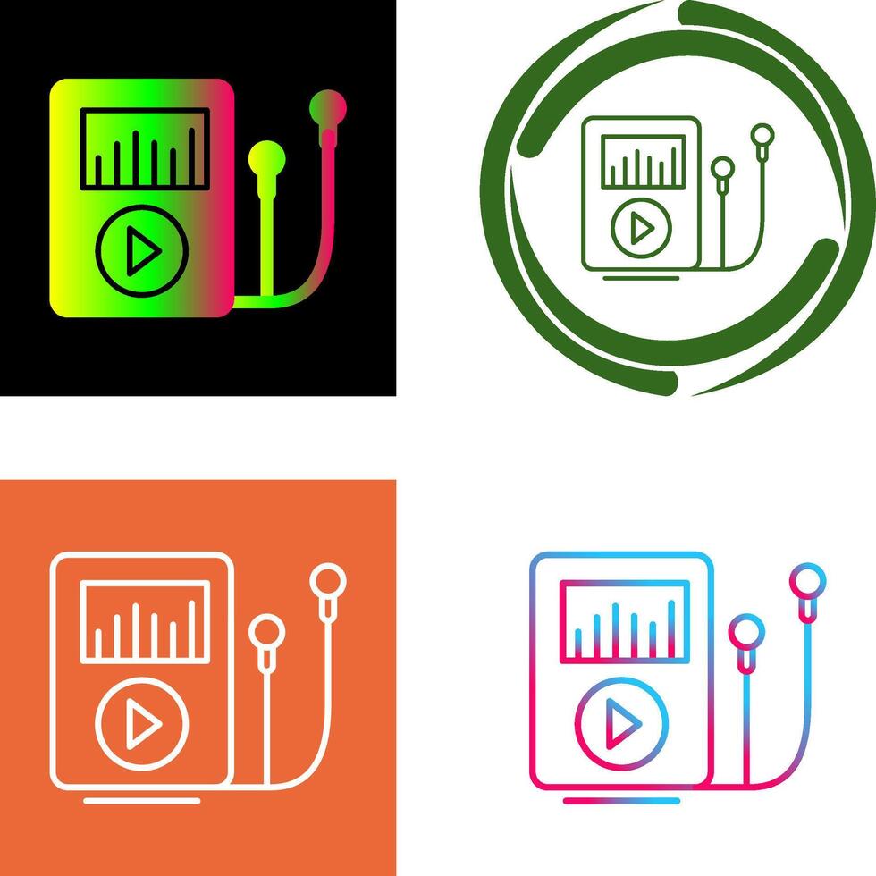 Music Player Icon Design vector