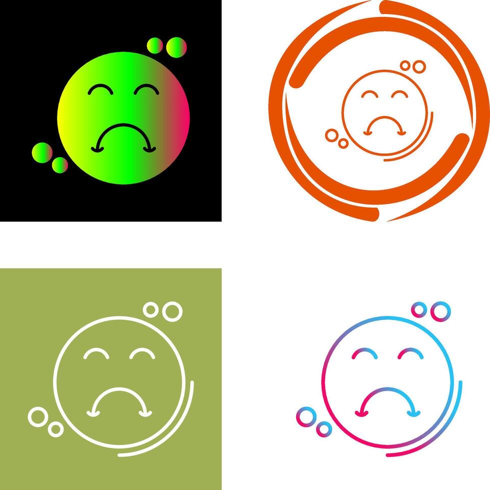 Upset Icon Design vector