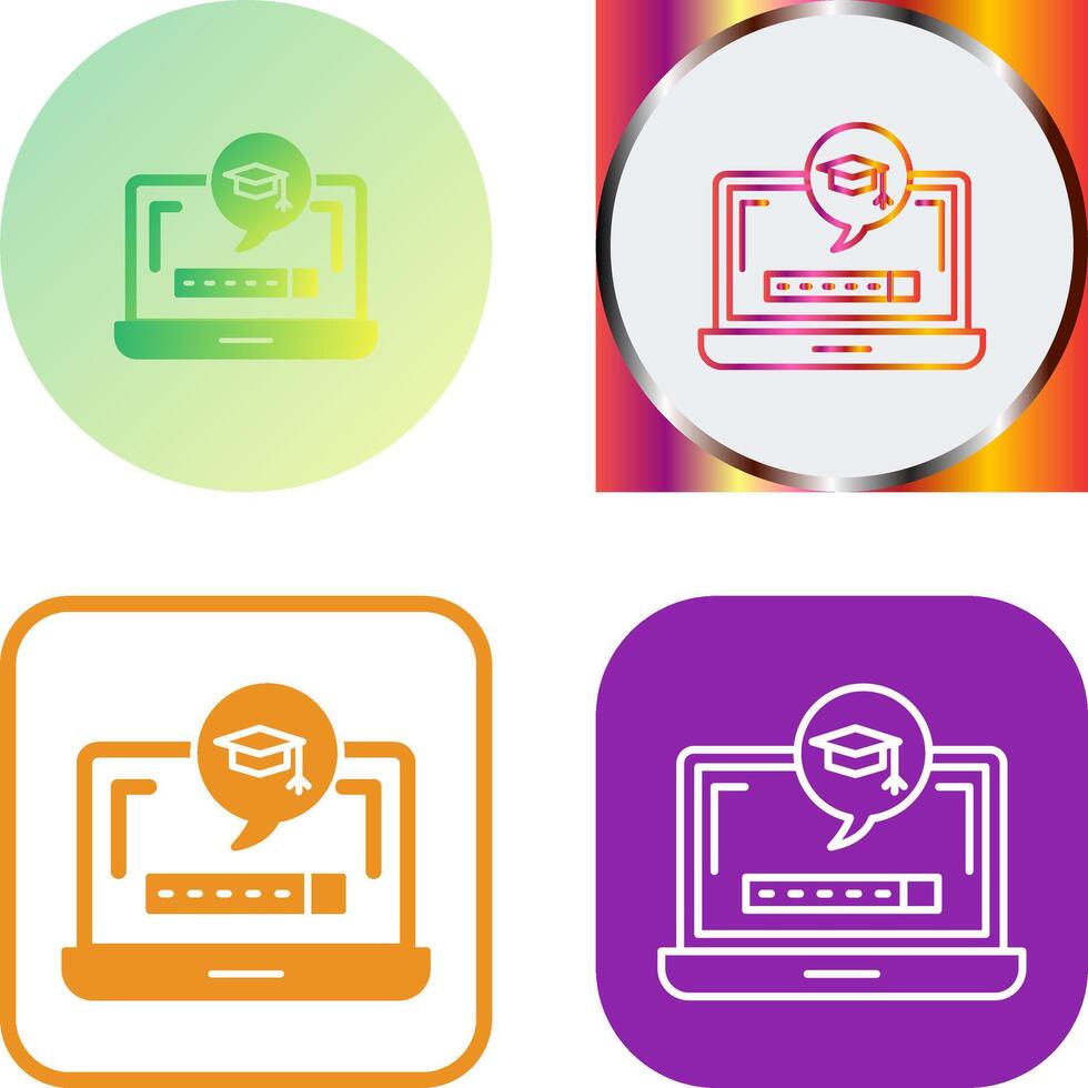 Digital Learning Icon Design vector