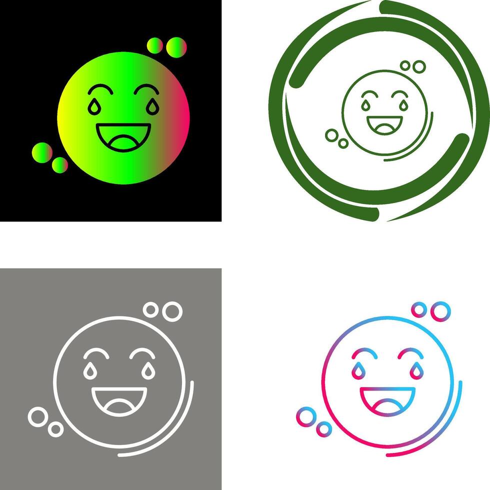 Loughing Icon Design vector