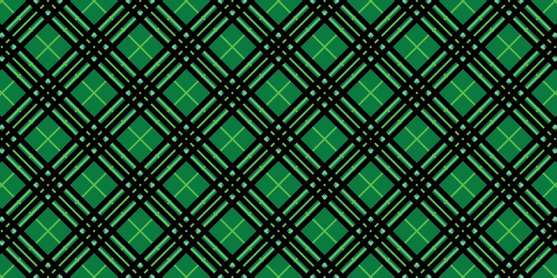 Green Black Lumberjack plaid seamless pattern vector