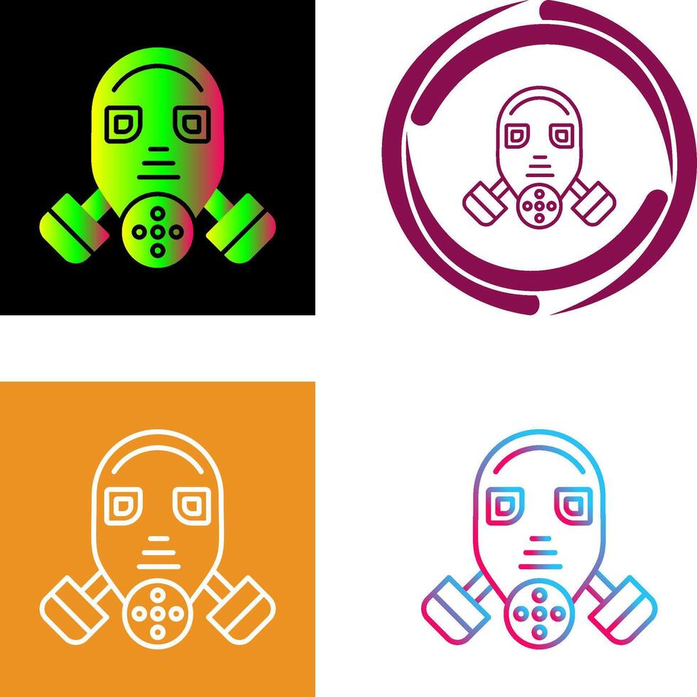 Gas Mask Icon Design vector