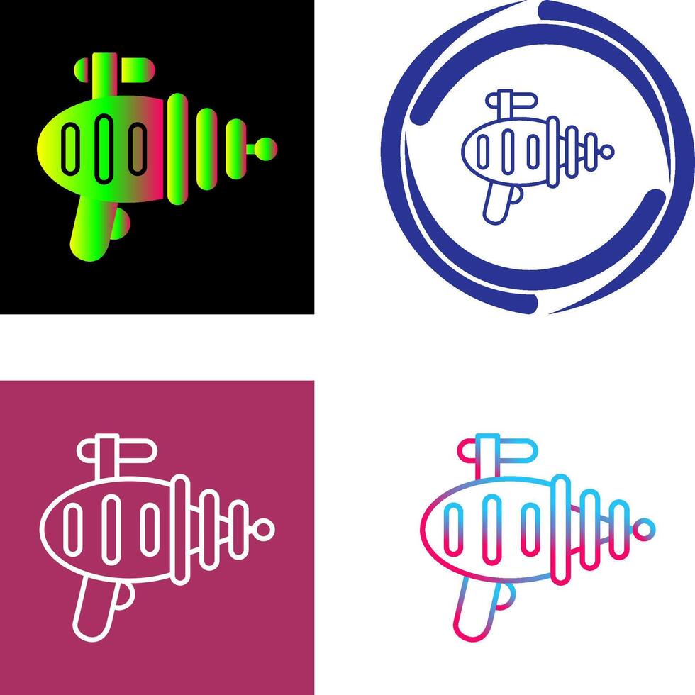 Laser Gun Icon Design vector
