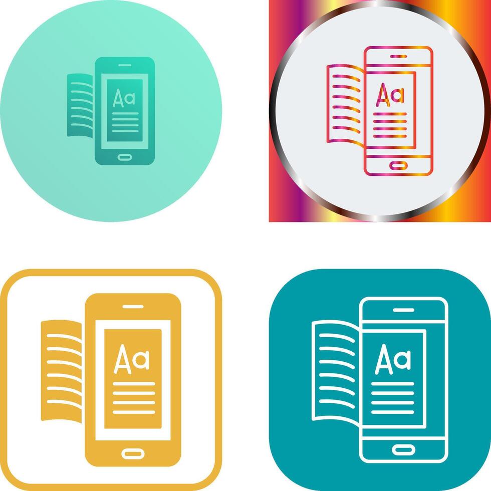 Ebook Icon Design vector