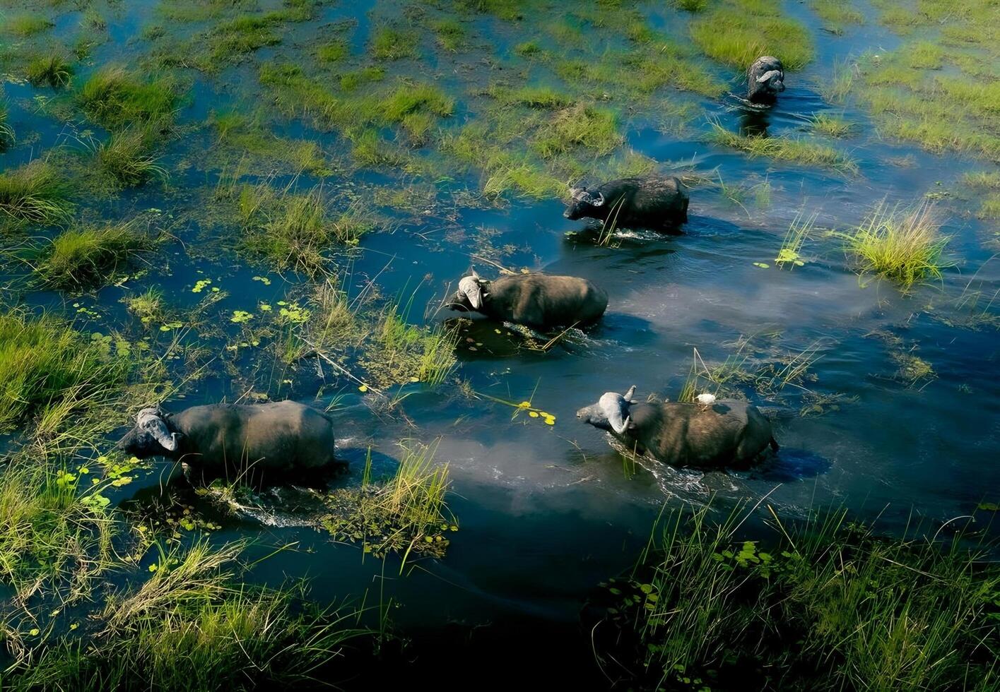 un elefante es caminando mediante un campo con agua foto