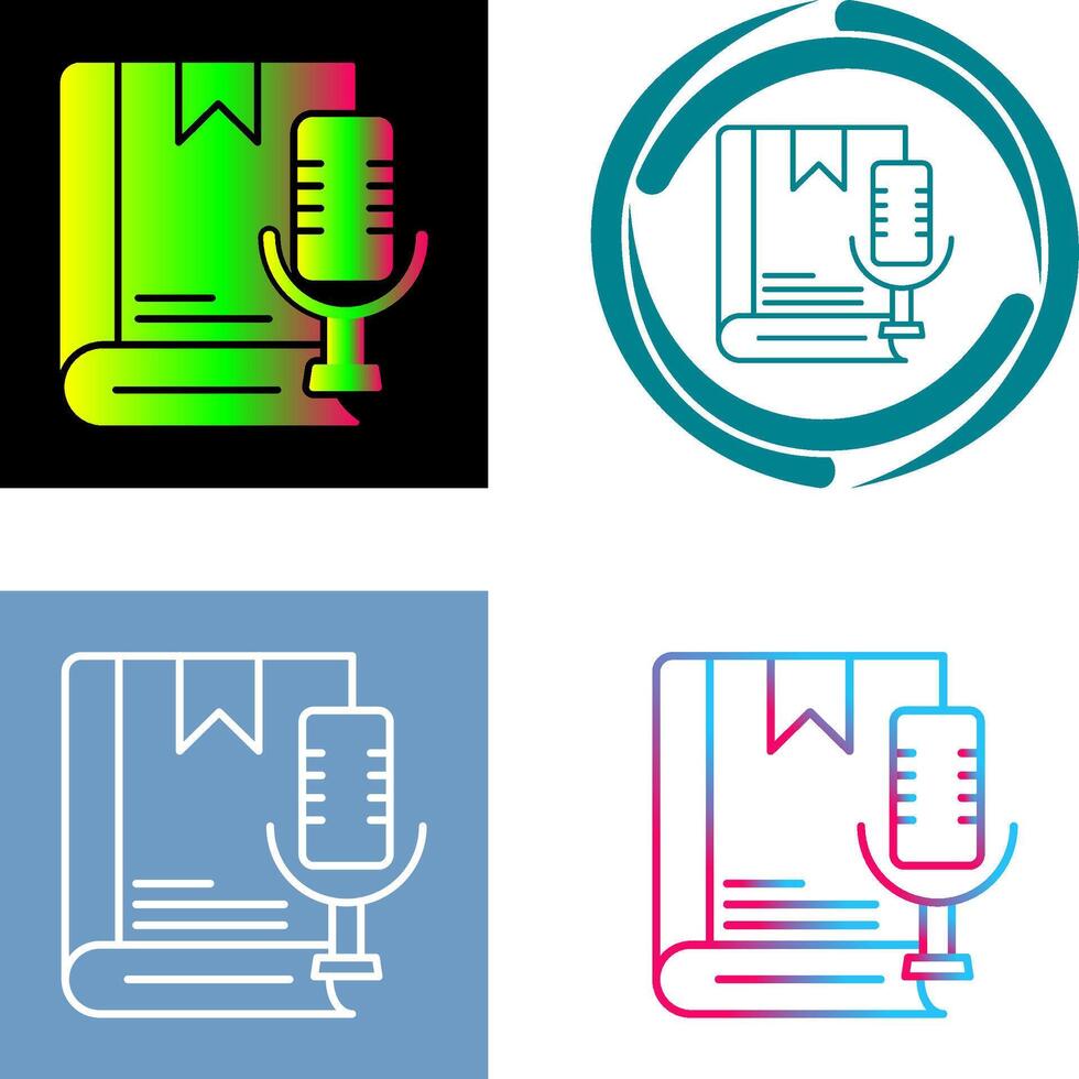 diseño de icono de audiolibro vector