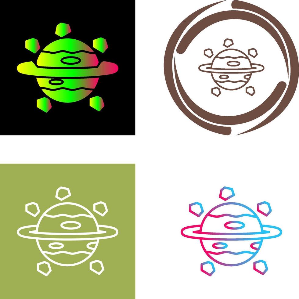 Saturn Icon Design vector
