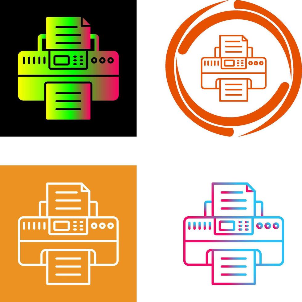 Printer Icon Design vector