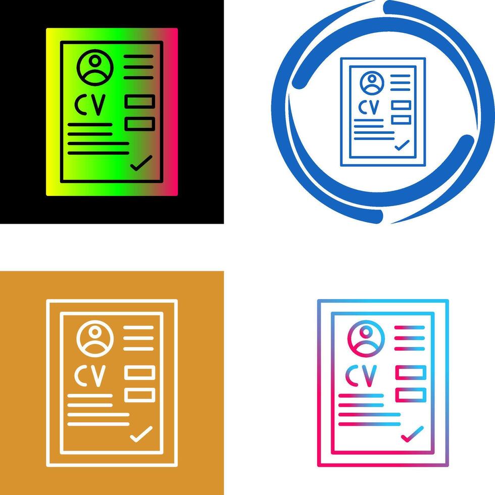 CV Icon Design vector