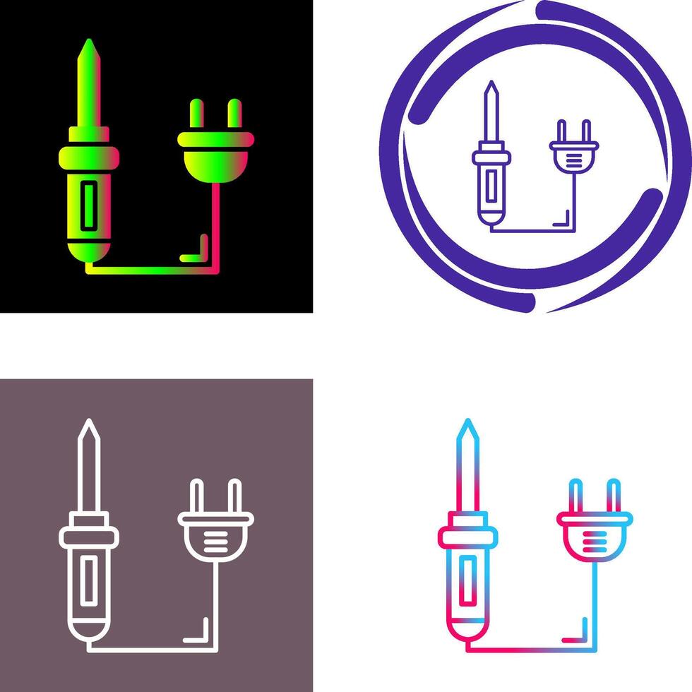 Soldering Iron Icon Design vector