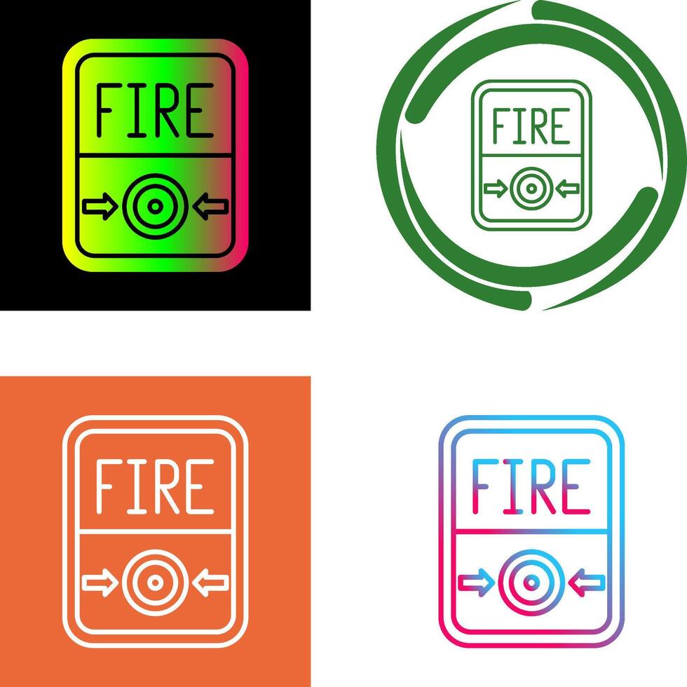 Fire Button Icon Design vector