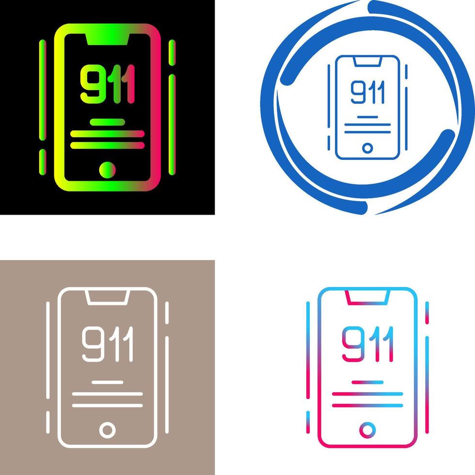 911 Icon Design vector