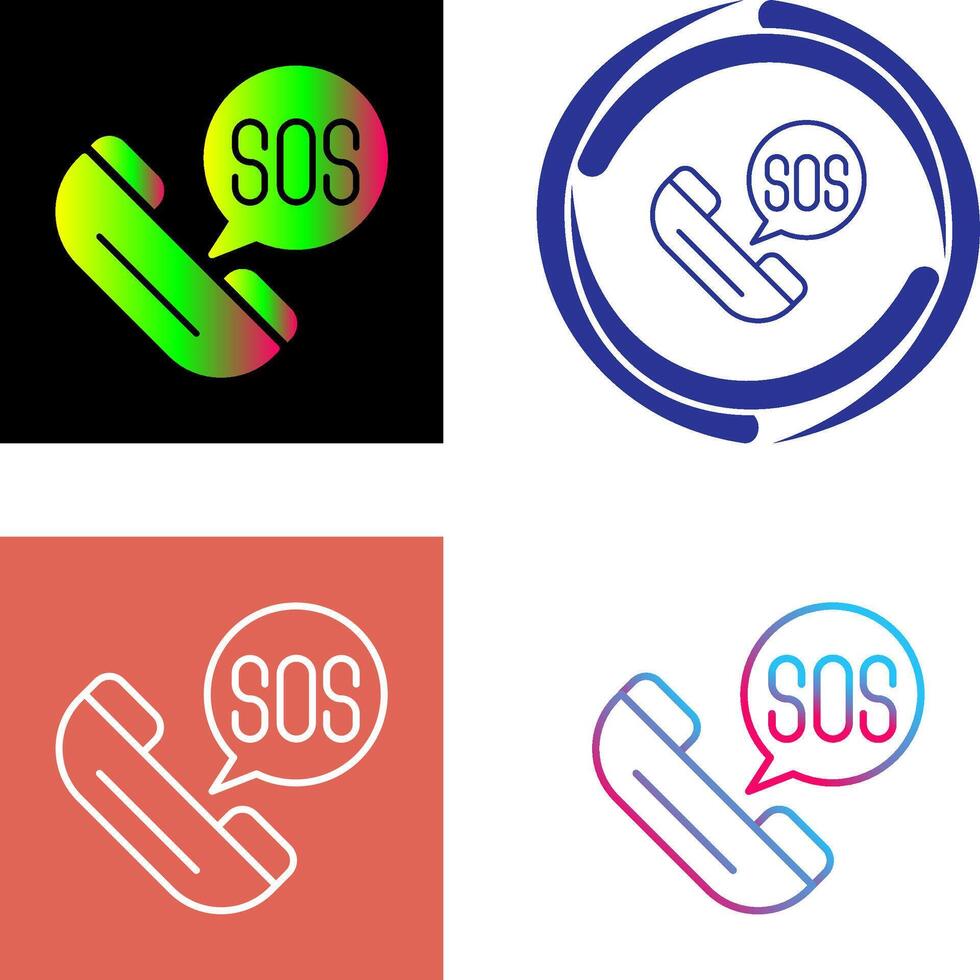 Sos Icon Design vector