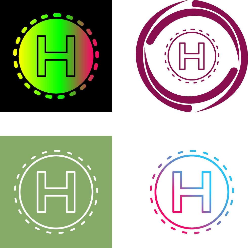 Helipad Icon Design vector