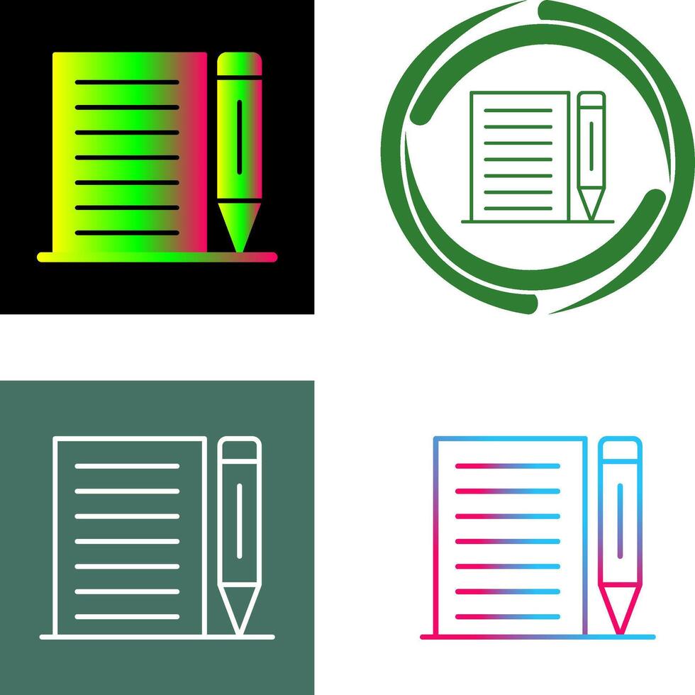 Note Icon Design vector