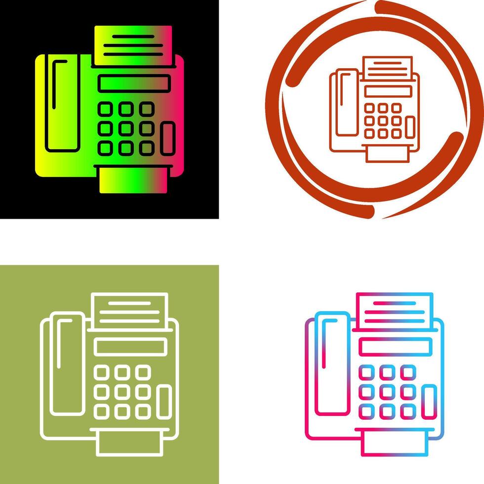 fax Machine Icon Design vector