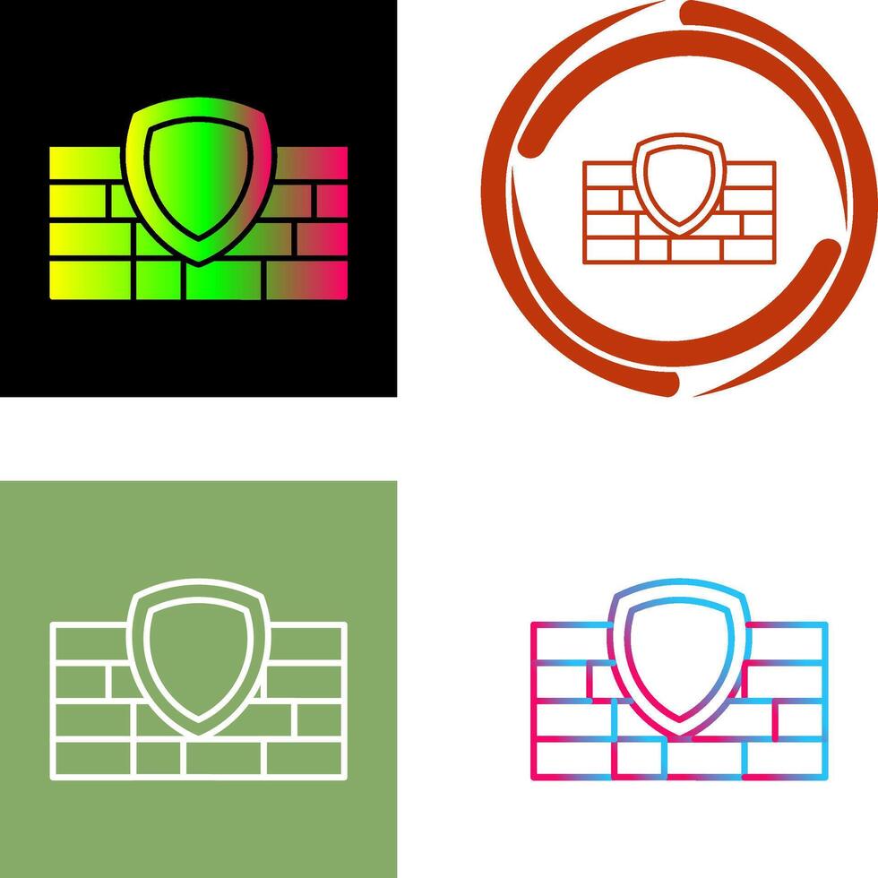 Firewall Icon Design vector