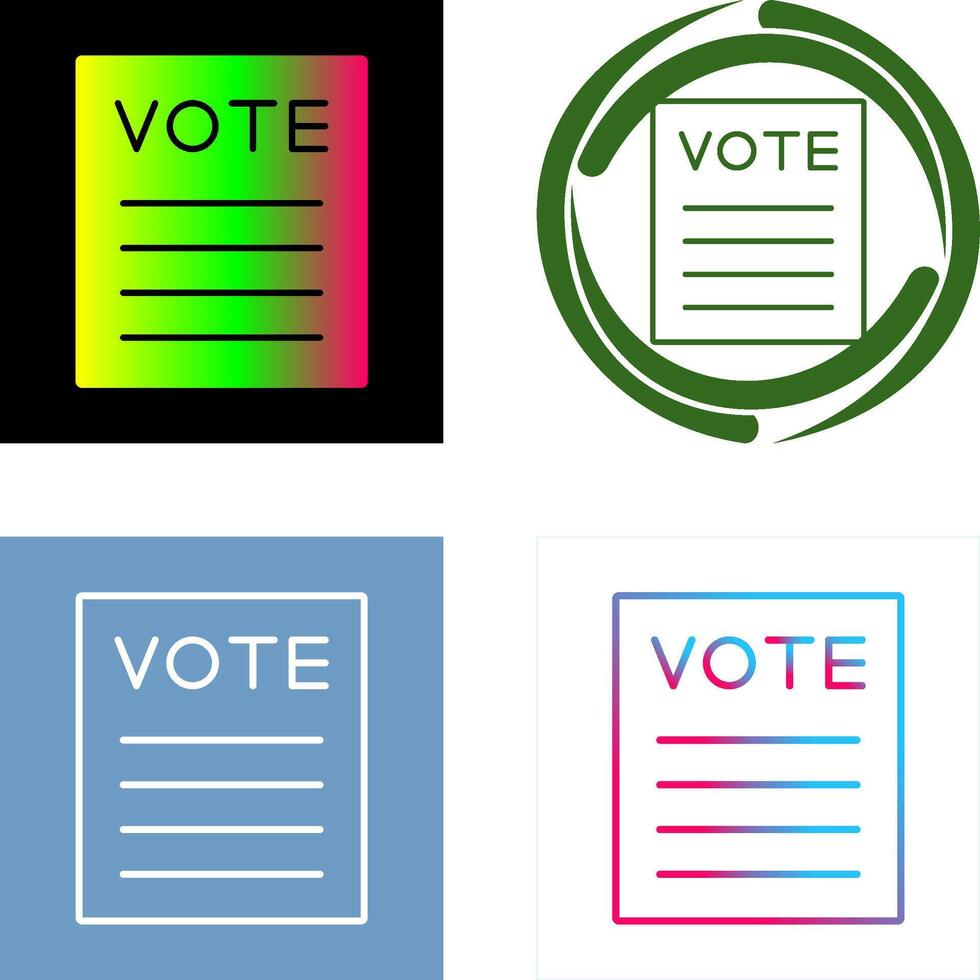 diseño de icono de voto vector