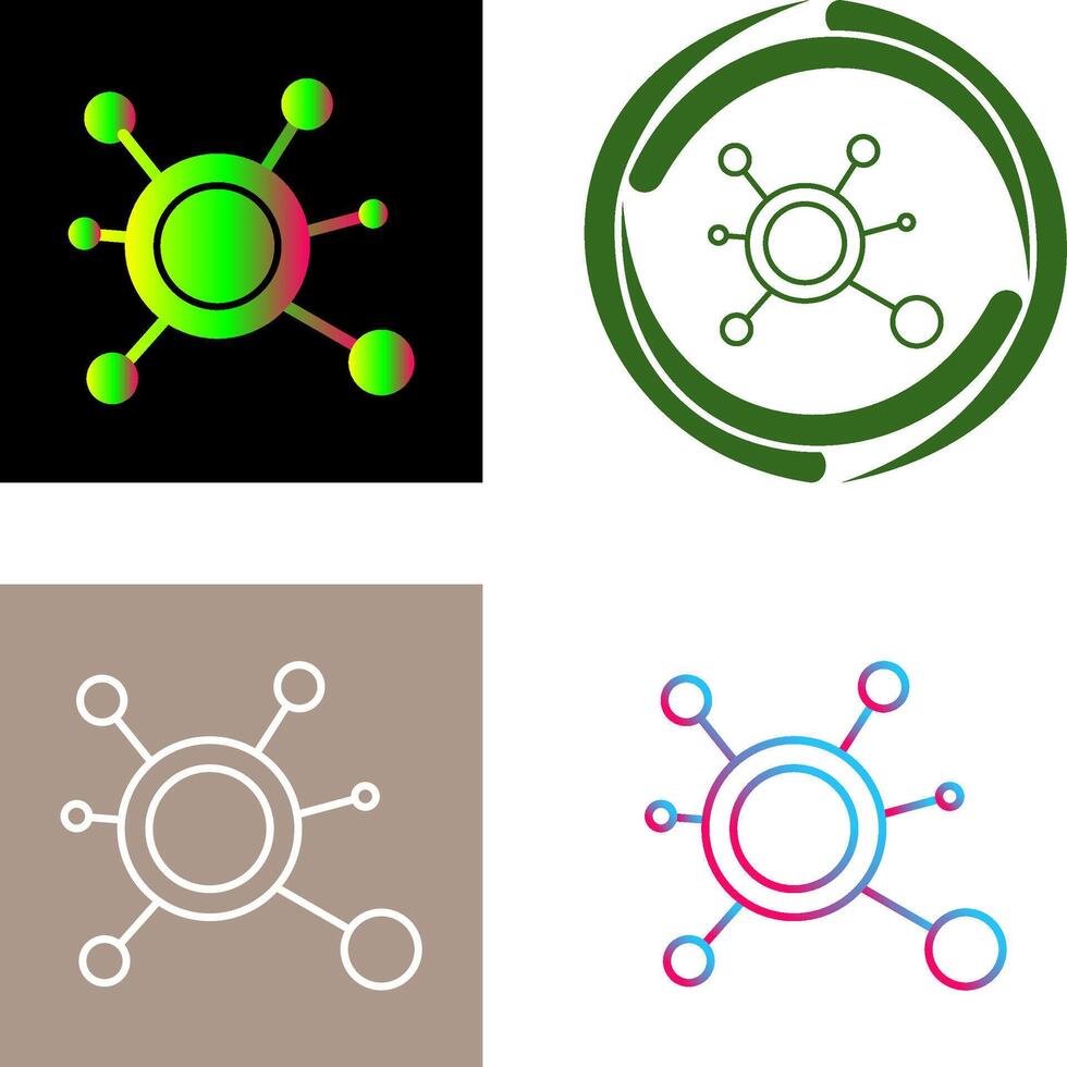 Molecule Icon Design vector