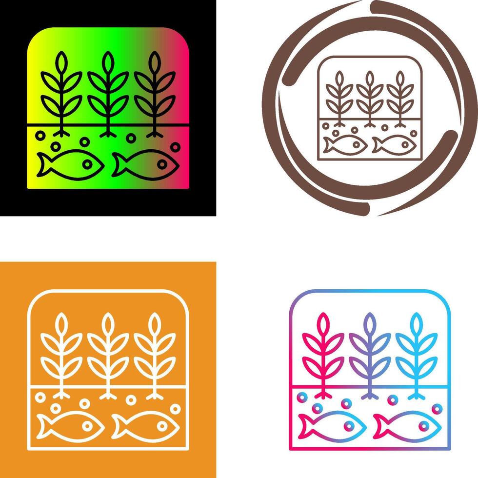 Hydroponic Icon Design vector
