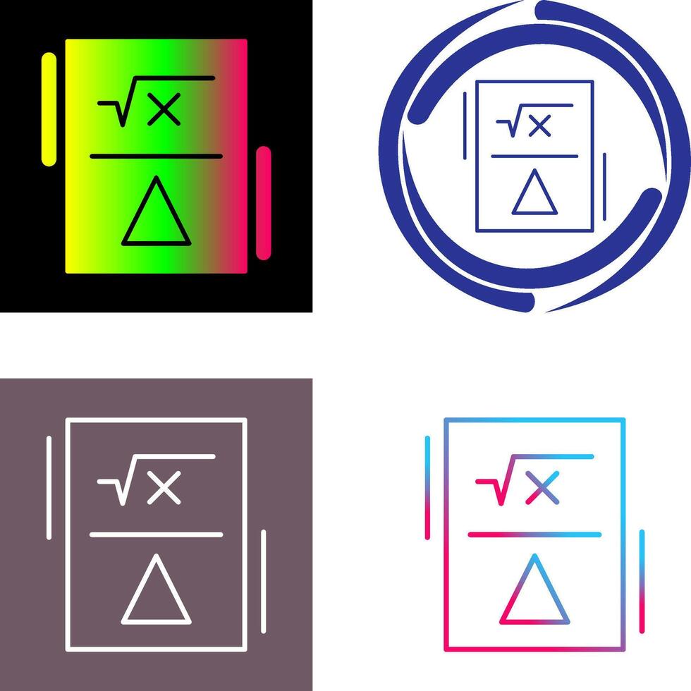 Formula Icon Design vector