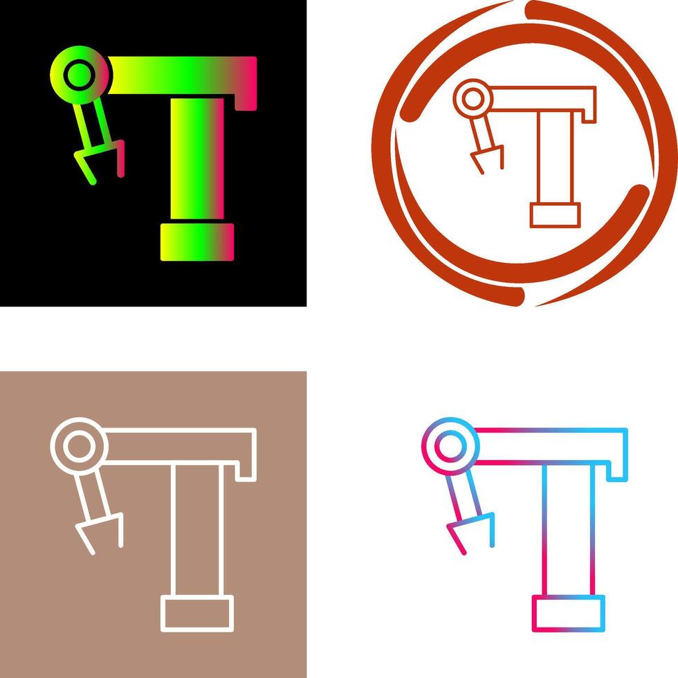Robotic Arm Icon Design vector