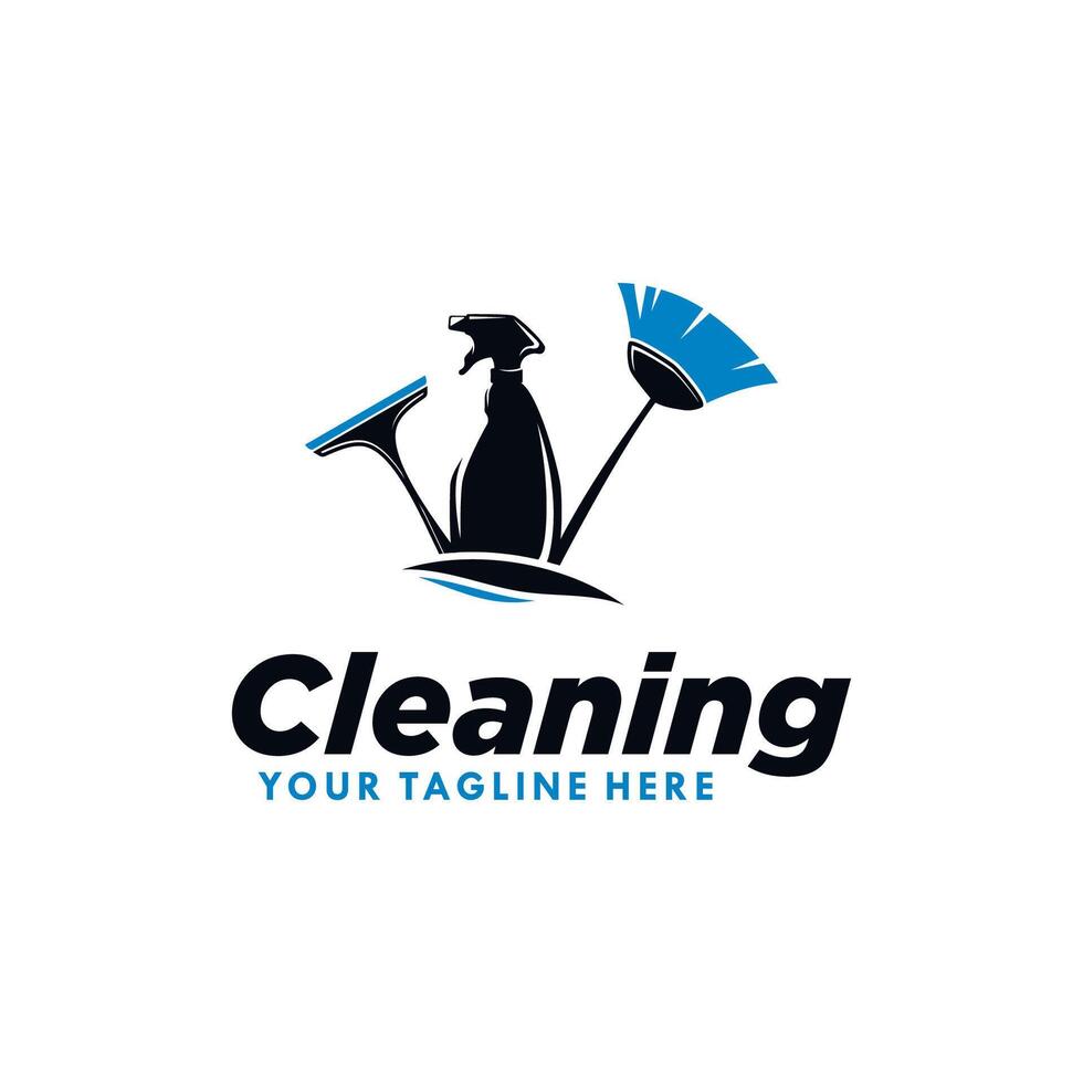 Cleaning service logo design template vector
