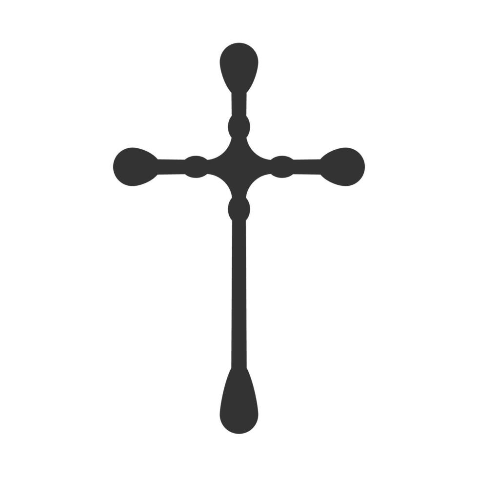 Christian cross icon isolated illustration. vector