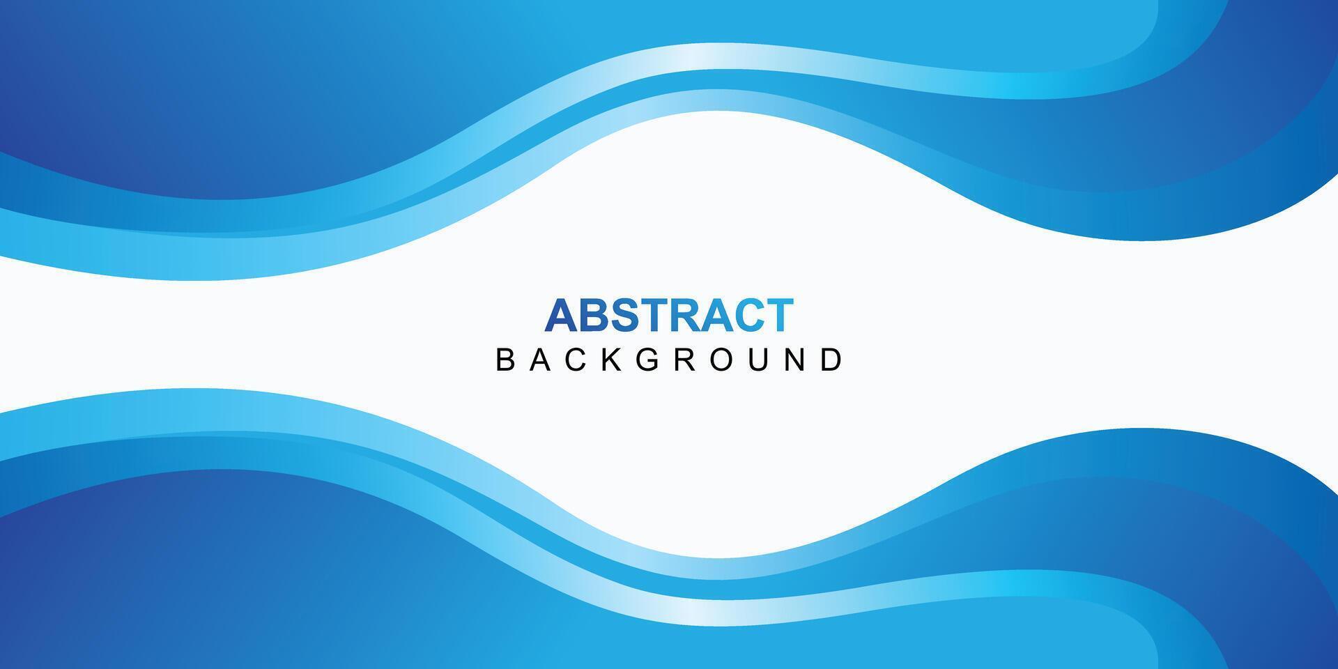 Abstract wavy background design in blue gradation color vector