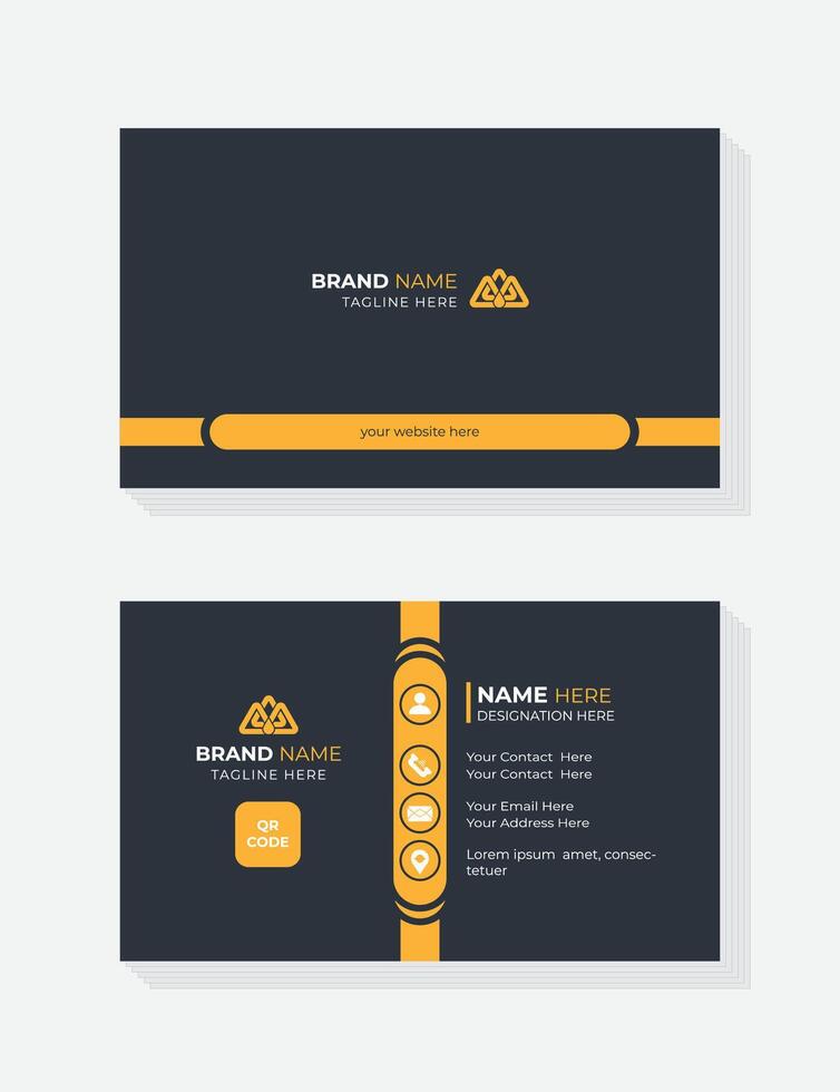 Corporate business card design, Luxury and Elegant Business Card - Sophisticated Design, Double sided business card template vector
