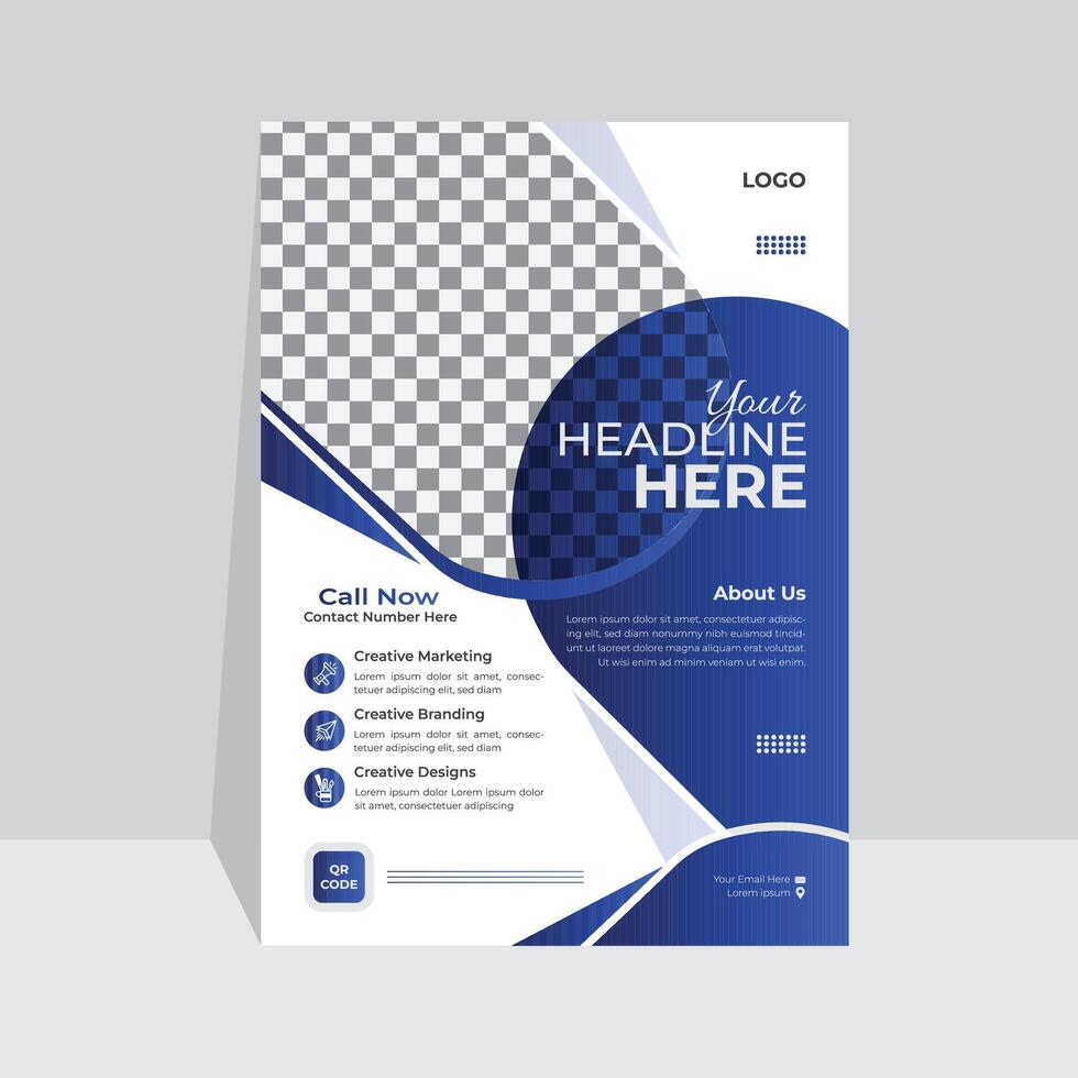 Creative Business poster design Brochure template flyer design background, flyer in A4 vector