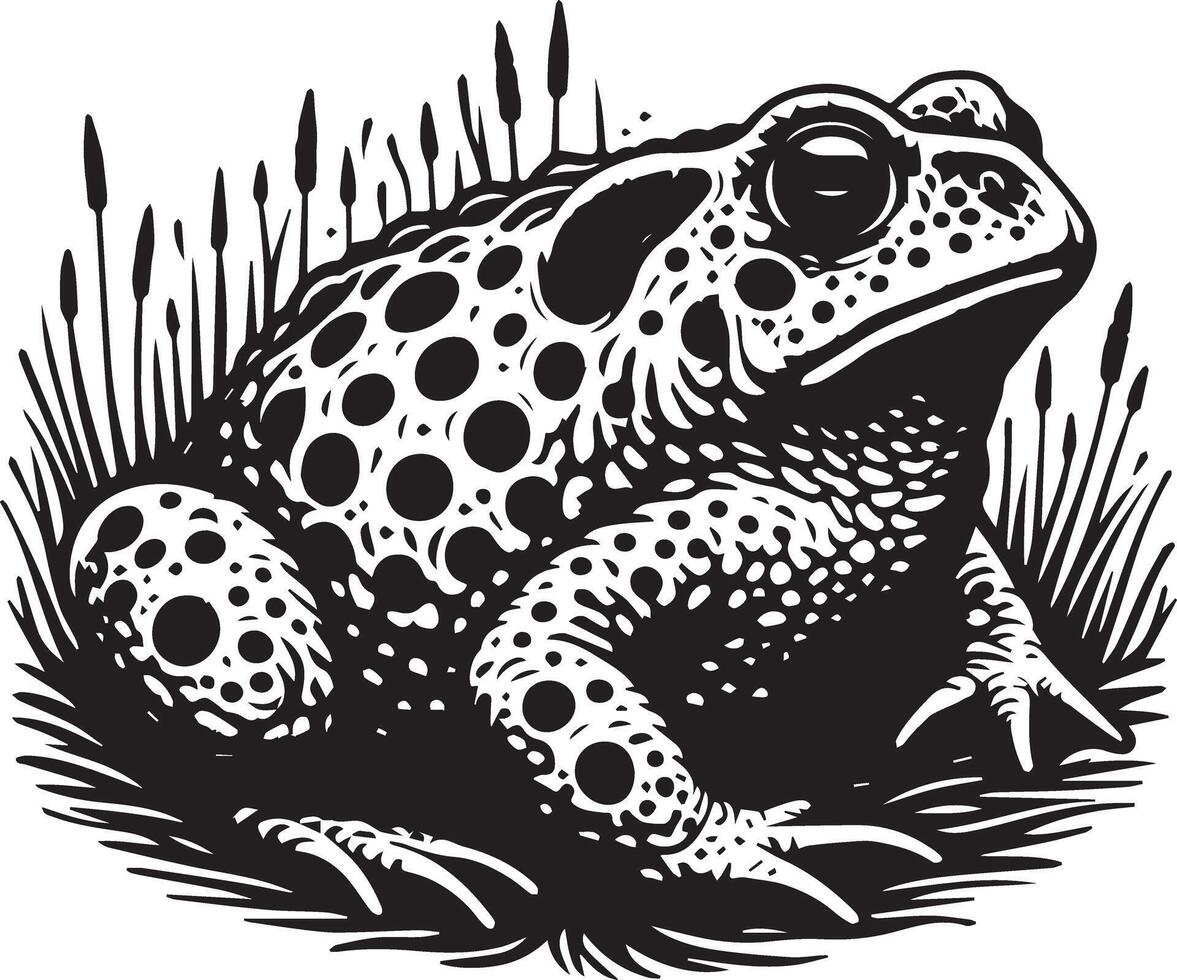 Toad Face Design vector