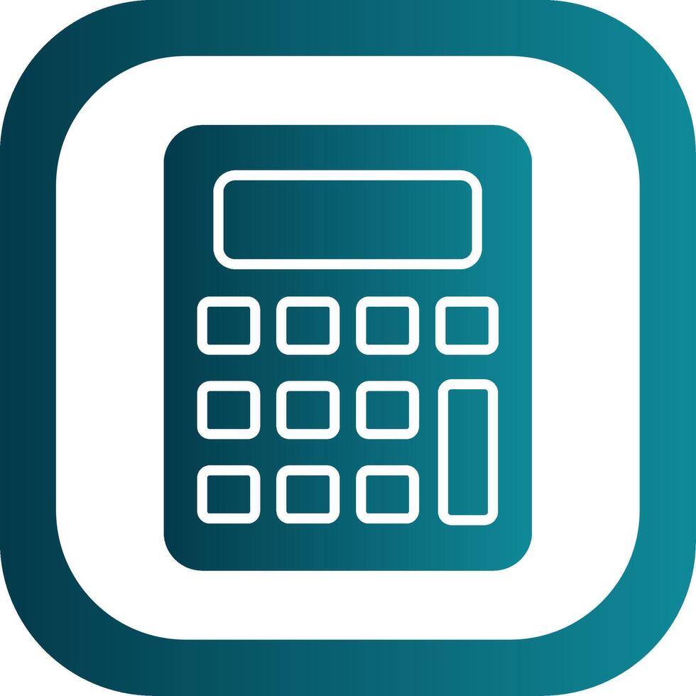 Calculator Glyph Gradient Corner Icon vector