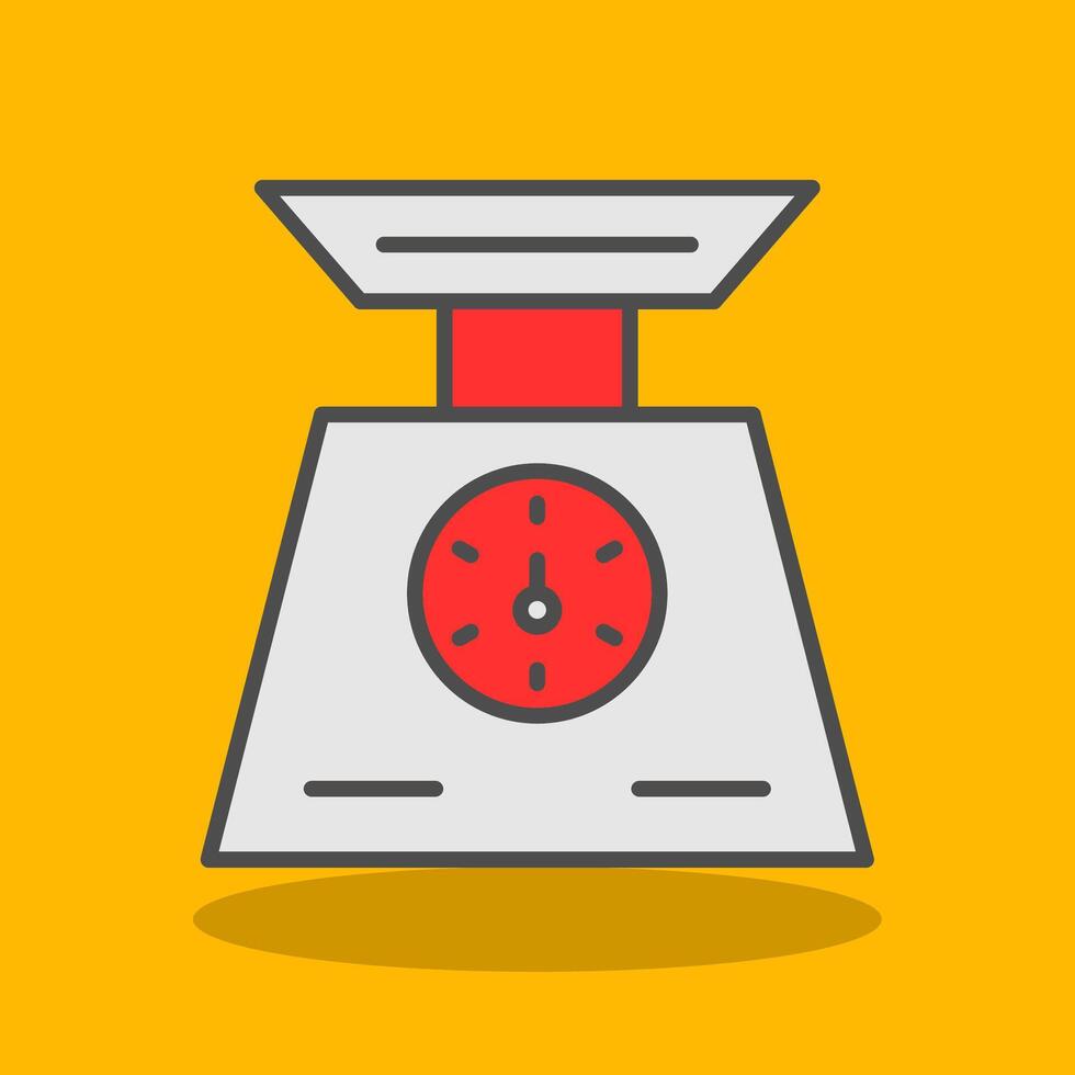 Weigh Scale Filled Shadow Icon vector