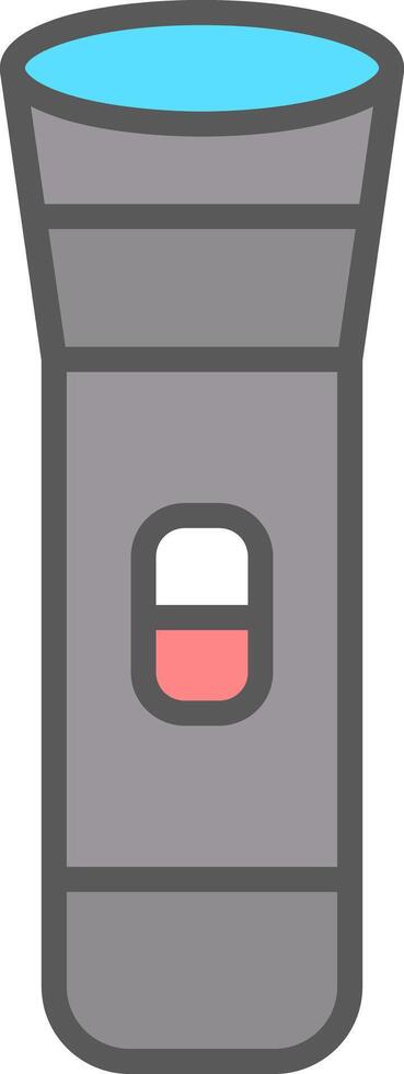 Torch Line Filled Light Icon vector