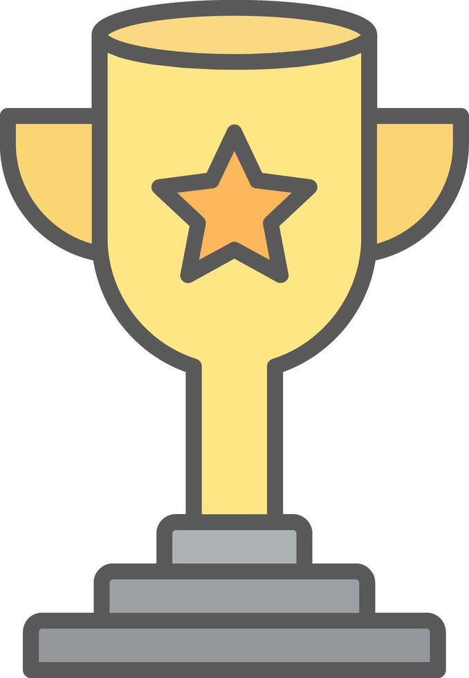 Trophy Line Filled Light Icon vector