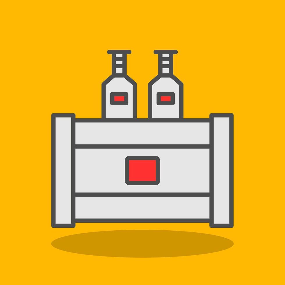 Beer Box Filled Shadow Icon vector