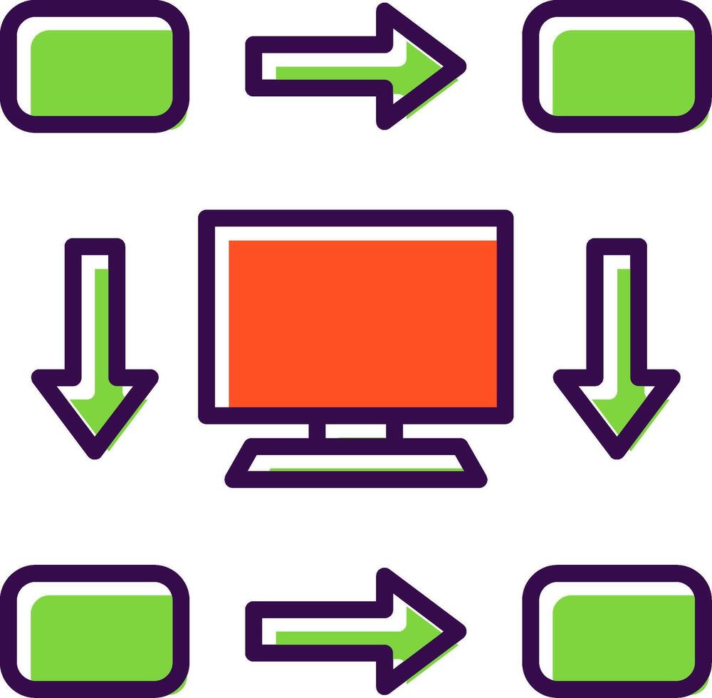 Workflow filled Design Icon vector