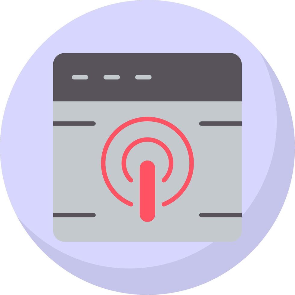 Browser Flat Bubble Icon vector