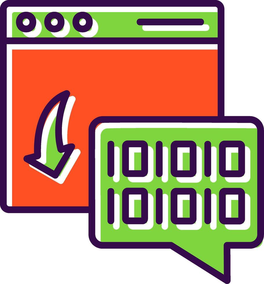 Binary Code filled Design Icon vector