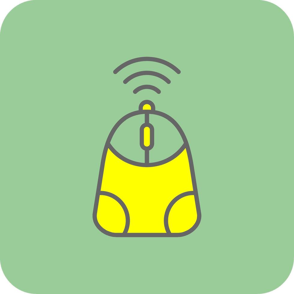 Mouse Filled Yellow Icon vector