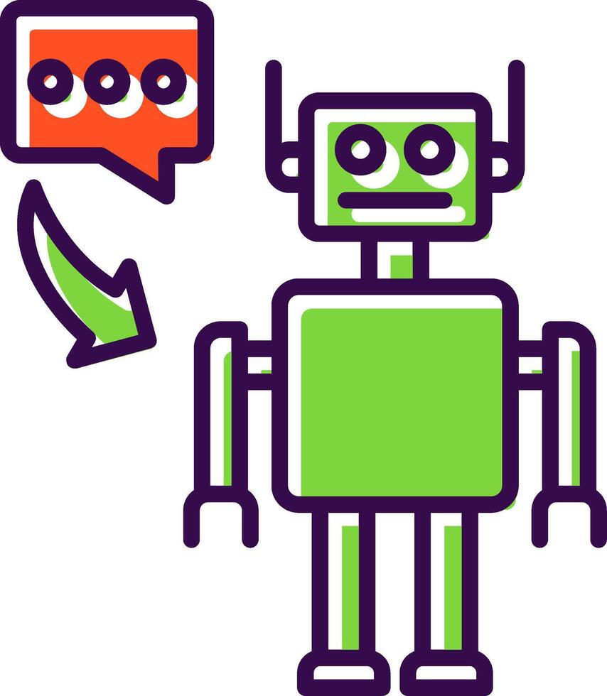 Robot filled Design Icon vector