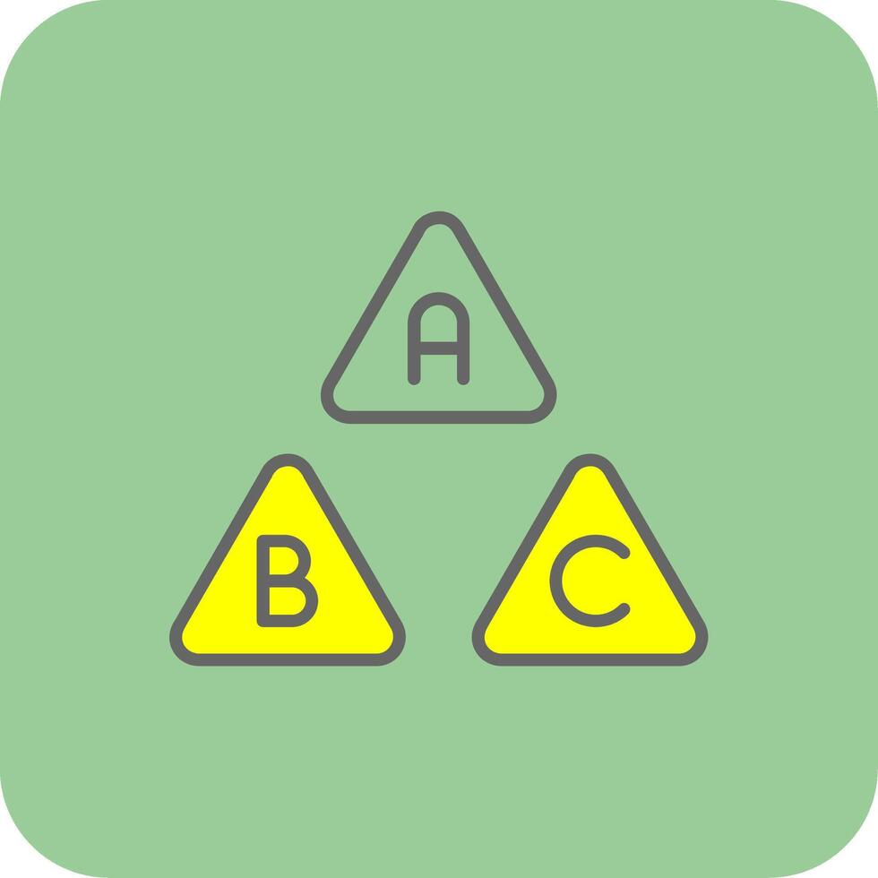 Abc Filled Yellow Icon vector