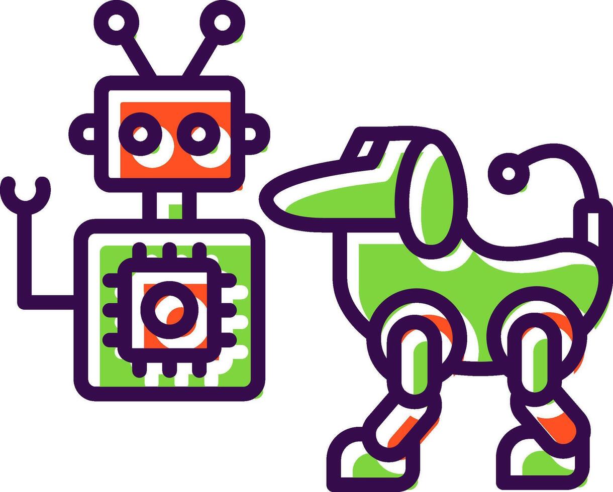 Robot filled Design Icon vector