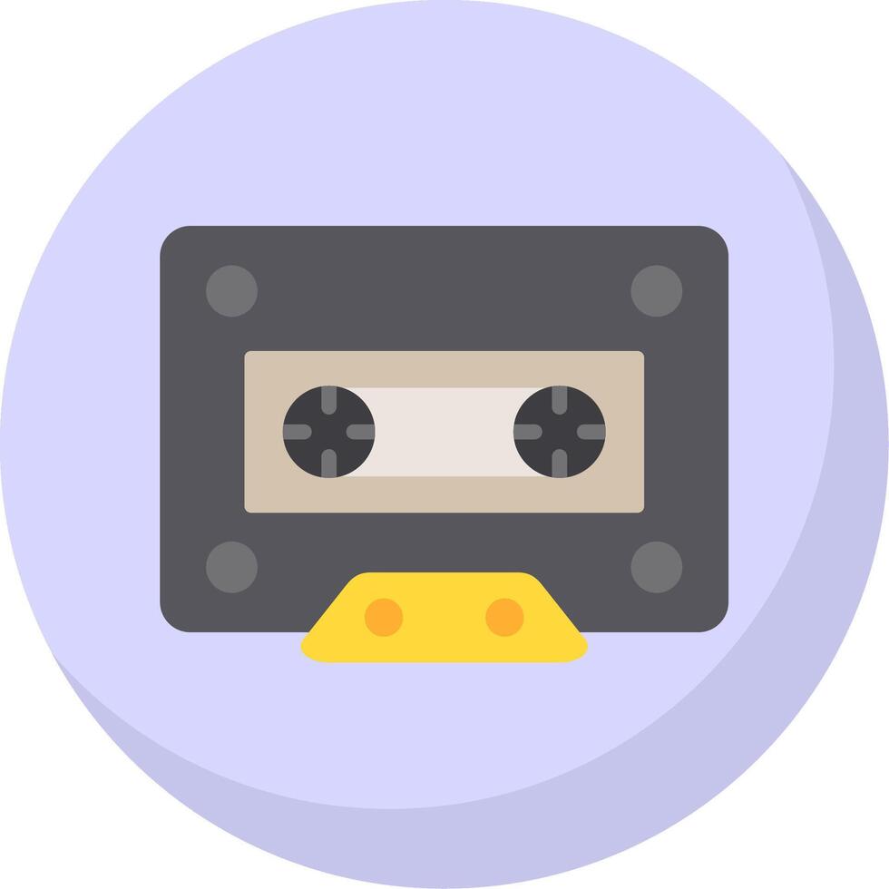 Cassette Flat Bubble Icon vector