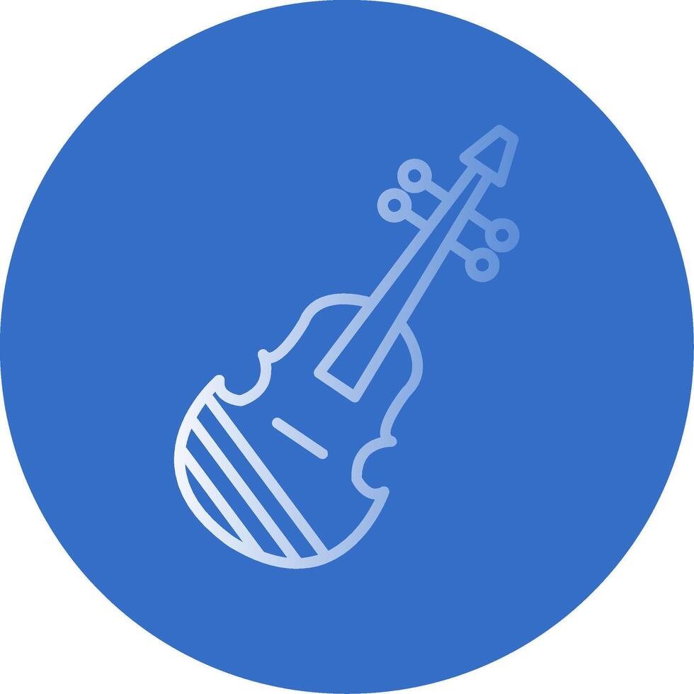 Violin Flat Bubble Icon vector