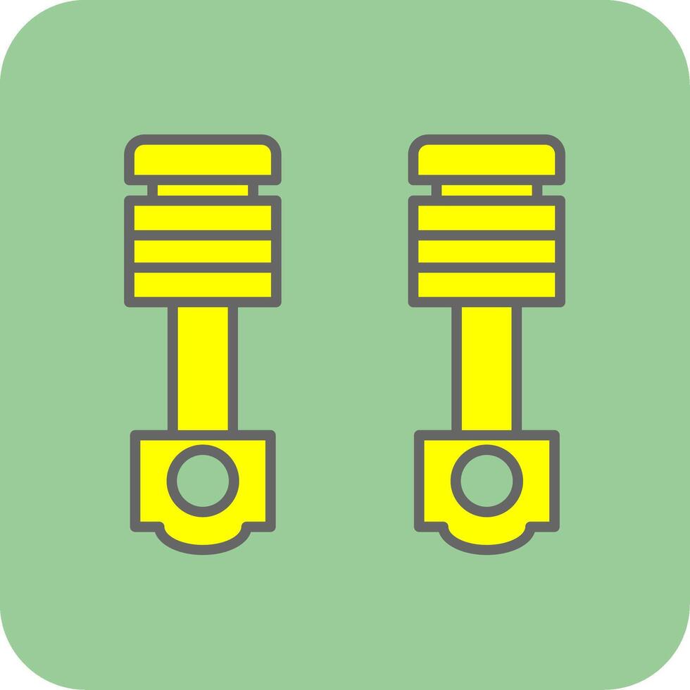 Pistons Filled Yellow Icon vector