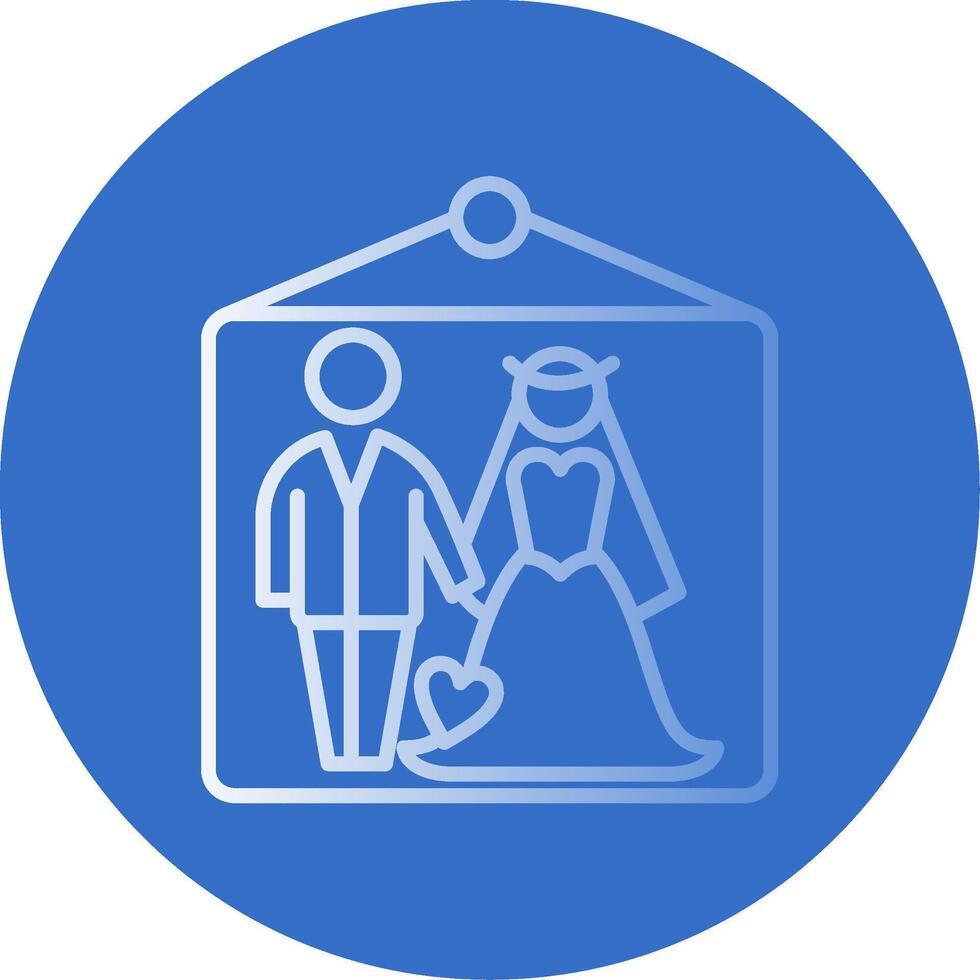Wedding Photos Flat Bubble Icon vector