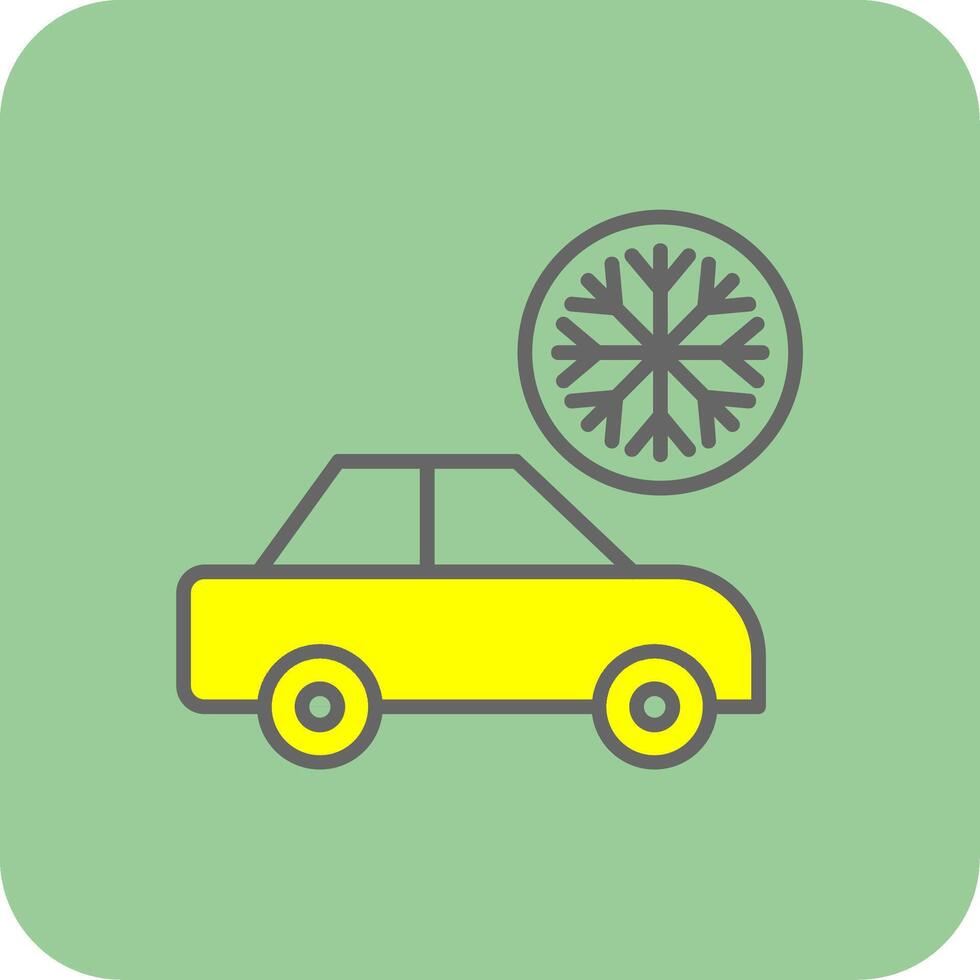 Air Flow Filled Yellow Icon vector