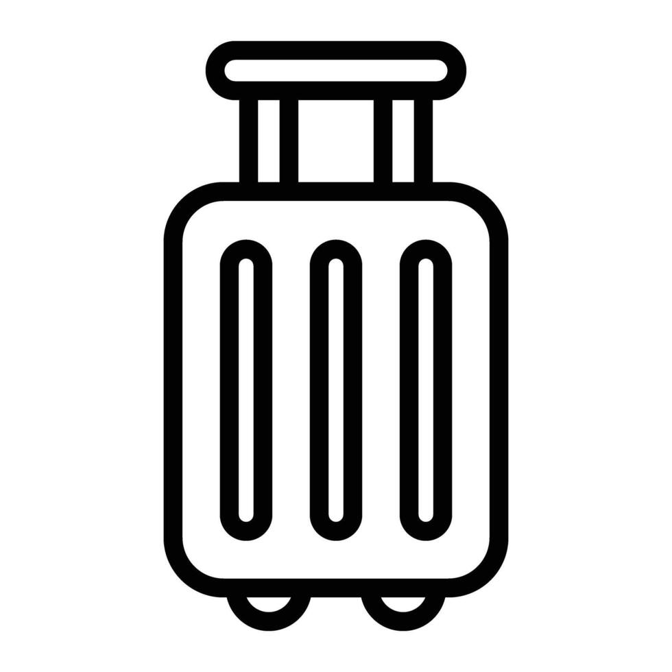 Suitcase Line Icon Design vector